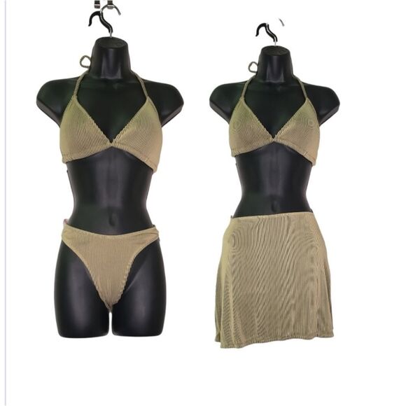 NWOT 3 Piece Bikini Swimsuit - Picture 1 of 9